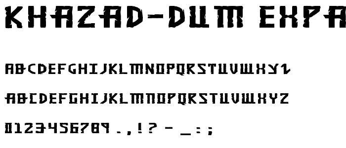 Khazad-Dum Expanded font